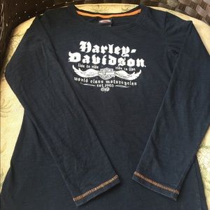 Harley Davidson Long Sleeved Tee Shirt Medium
